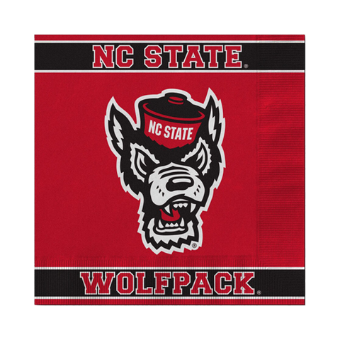 NC State Wolfpack Red Wolfhead Napkins