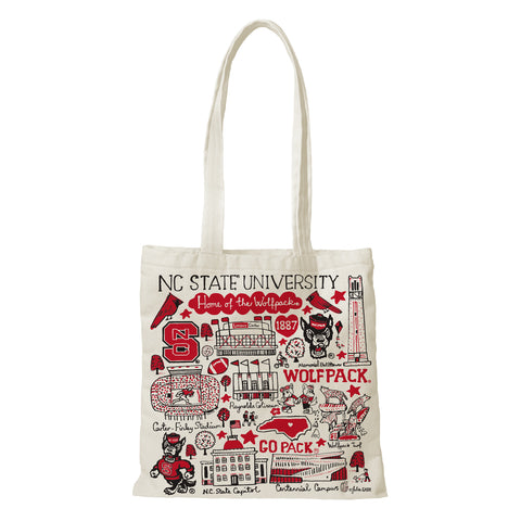 NC State Wolfpack Julia Gash Landmarks Slim Canvas Tote
