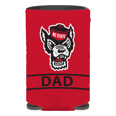 NC State Wolfpack Wolfhead Dad Red Can Koozie