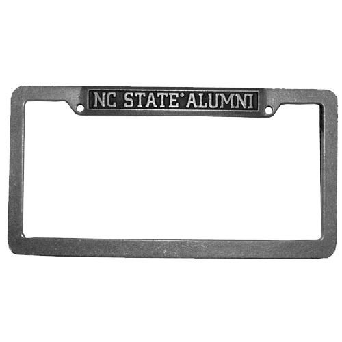 NC State Wolfpack Metal Top Alumni License Plate Frame