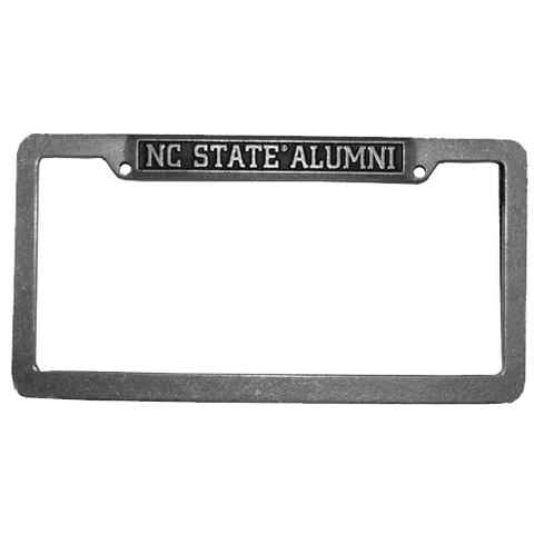 NC State Wolfpack Metal Top Alumni License Plate Frame