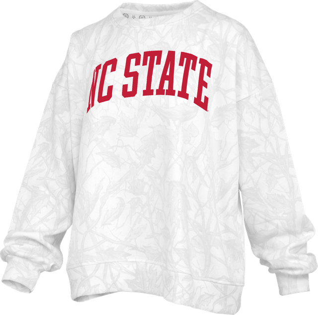 NC State Wolfpack Women's Icy Woodland Camo Oversized Crewneck