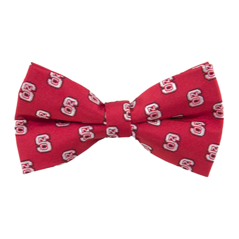 NC State Wolfpack Red Repeat Logo Pre Tied Bow Tie