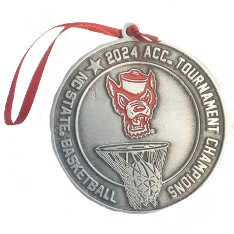 NC State Wolfpack 2024 ACC Men's Basketball Champions Pewter Ornament
