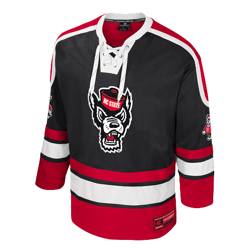 NC State Wolfpack Black Wolfhead Hockey Jersey