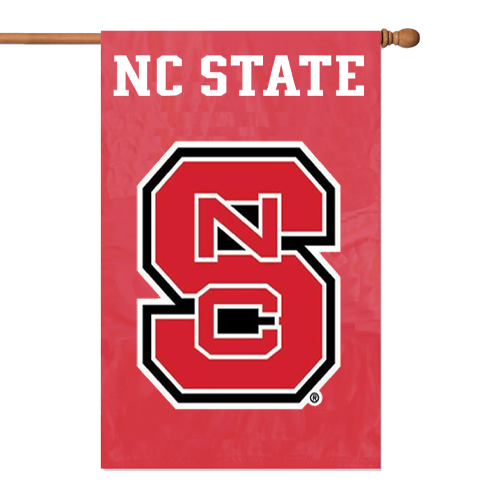 NC State Wolfpack 44" X 28" Red Block S Applique Banner Flag