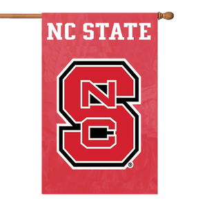 NC State Wolfpack 44" X 28" Red Block S Applique Banner Flag