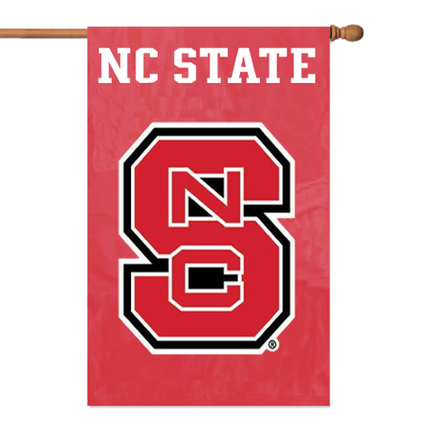 NC State Wolfpack 44" X 28" Red Block S Applique Banner Flag