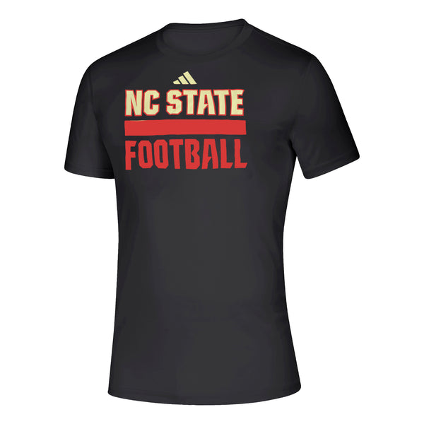 NC State Wolfpack Adidas '23 Black Glow PreGame Football T-Shirt