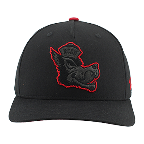 NC State Wolfpack Blackout Vault Slobbering Wolf Adjustable Hat