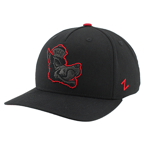 NC State Wolfpack Blackout Vault Slobbering Wolf Adjustable Hat
