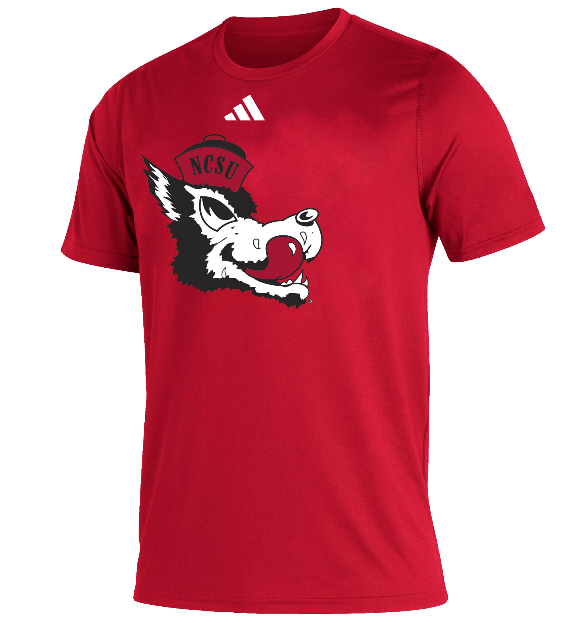NC State Wolfpack Adidas Red Slobbering Wolf Creator T Shirt