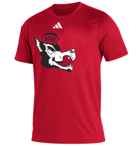 NC State Wolfpack Adidas Red Slobbering Wolf Creator T-Shirt