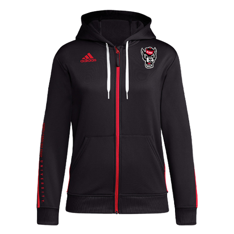 NC State Wolfpack Adidas Women's Black Wolfhead Athlete Sideline Full Zip Jacket