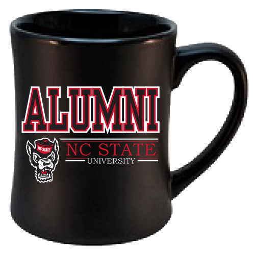 NC State Wolfpack Black 16oz Alumni Diner Mug