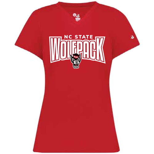 NC State Wolfpack Women's Red Wolfhead Performance T-Shirt