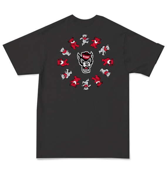NC State Wolfpack x Grateful Dead Black Circle Bears T-Shirt
