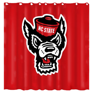 NC State Wolfpack 6'x6' Red Wolfhead Shower Curtain