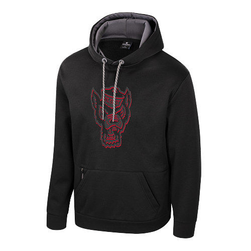 NC State Wolfpack Blackout Wolfhead Hooded Sweatshirt
