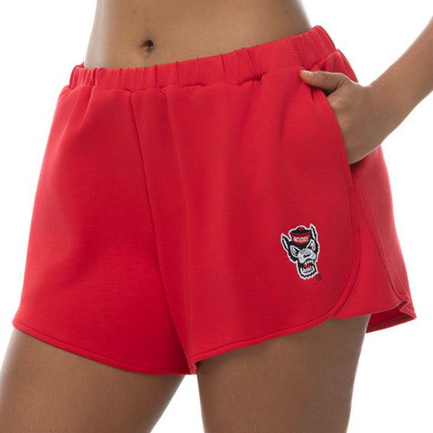 NC State Wolfpack Women's Red Wolfhead Tradition Shorts