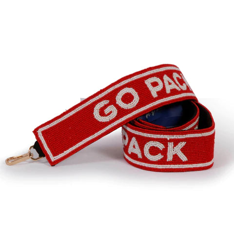 NC State Wolfpack Red Beaded 'Go Pack' Purse Strap