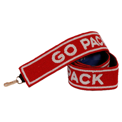 NC State Wolfpack Red Beaded 'Go Pack' Purse Strap