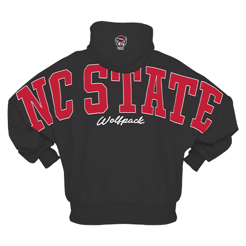 NC State Wolfpack Black Belvedere Oversized Hooded Sweatshirt