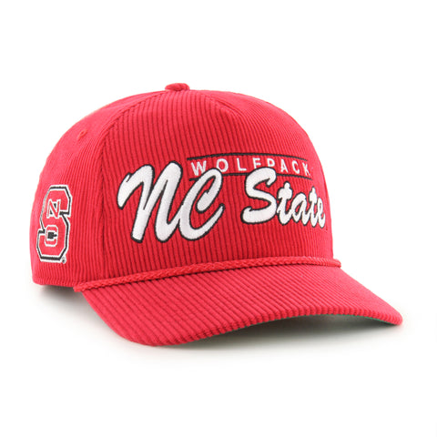 NC State Wolfpack '47 Brand Red Corduroy Double Header Hitch Adjustable Hat