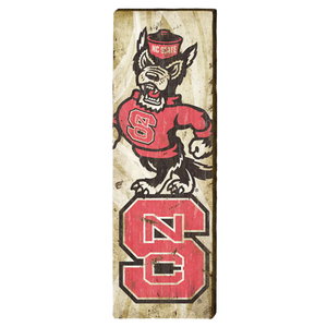 NC State Wolfpack Large Logos Mill Wood Art