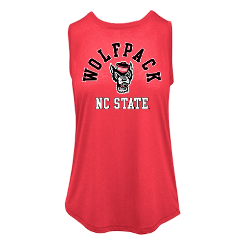 NC State Wolfpack Women's Wolfhead Red Tank Top