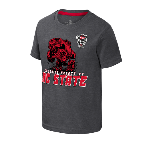 NC State Wolfpack Toddler Crushing Hearts Heather Black T-shirt