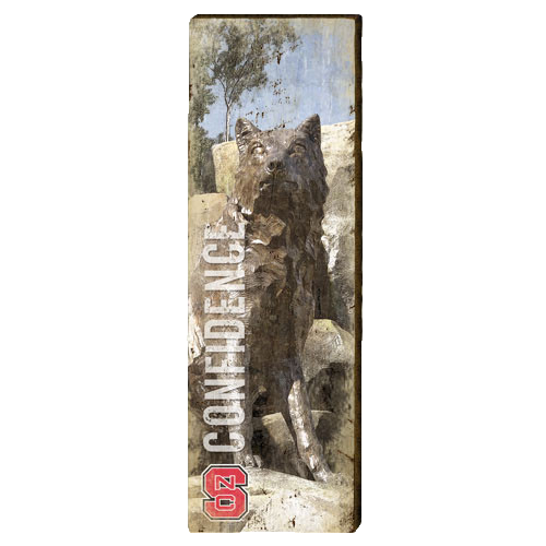 NC State Wolfpack Wolf Confidence Mill Wood Art