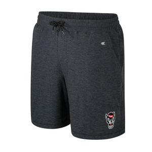 NC State Wolfpack Colosseum Black Wolfhead 7" Jacob Shorts