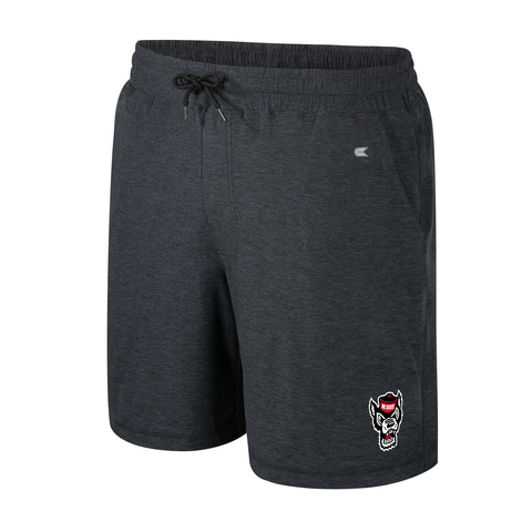 NC State Wolfpack Colosseum Black Wolfhead 7" Jacob Shorts