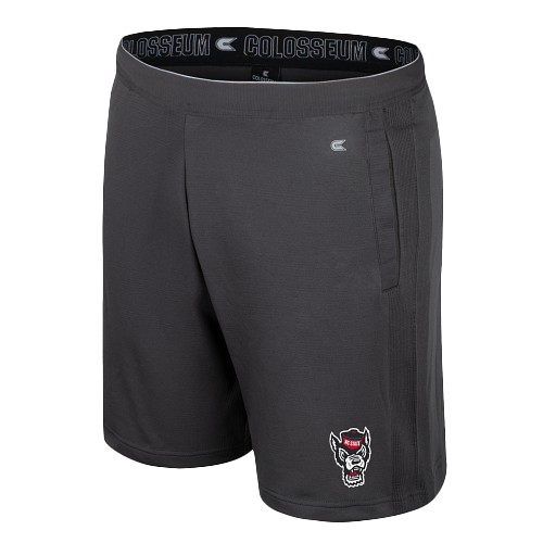 NC State Wolfpack Charcoal 7" Inseam Polyester Shorts
