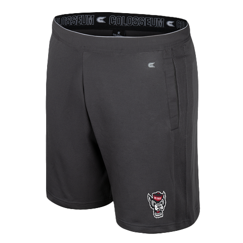 NC State Wolfpack Charcoal 7" Inseam Polyester Shorts