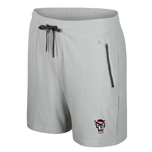 NC State Wolfpack Men's 7" Ash Grey Atomic Shorts