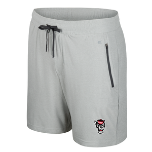 NC State Wolfpack Men's 7" Ash Grey Atomic Shorts