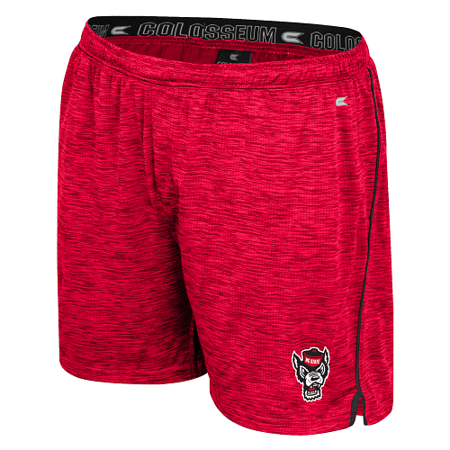 NC State Wolfpack Men's Red Wolfhead Athletic Shorts