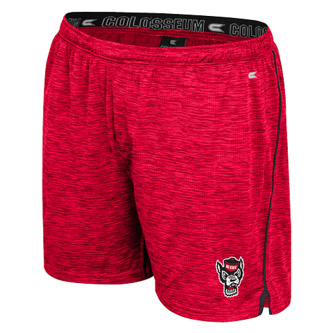 NC State Wolfpack Men's Red Wolfhead Athletic Shorts