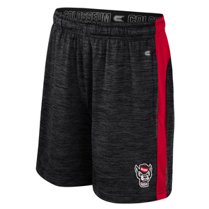 NC State Wolfpack Colosseum Youth Heathered Black Wolfhead Mayfield Shorts