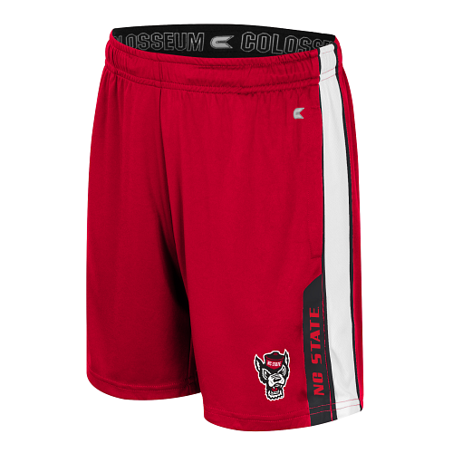 NC State Wolfpack Youth Red w/White Stripe Athletic Shorts