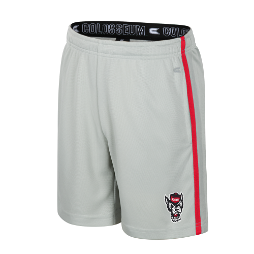 NC State Wolfpack Youth Light Grey Wolfhead Shorts
