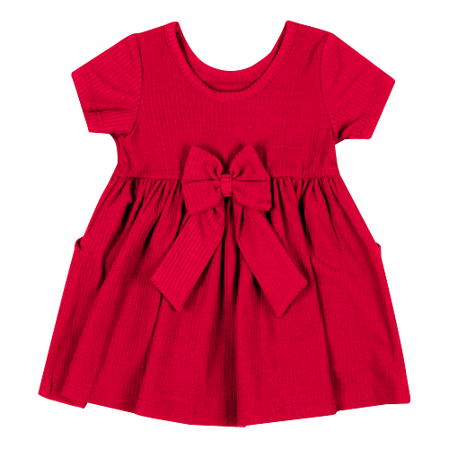 NC State Wolfpack Colosseum Infant Red Corded Embroidered Dress