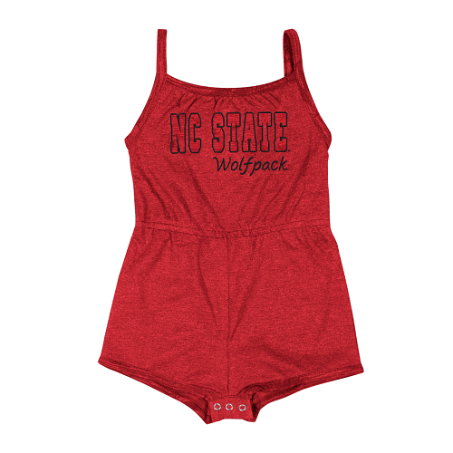 NC State Wolfpack Colosseum Heathered Red Infant Romper