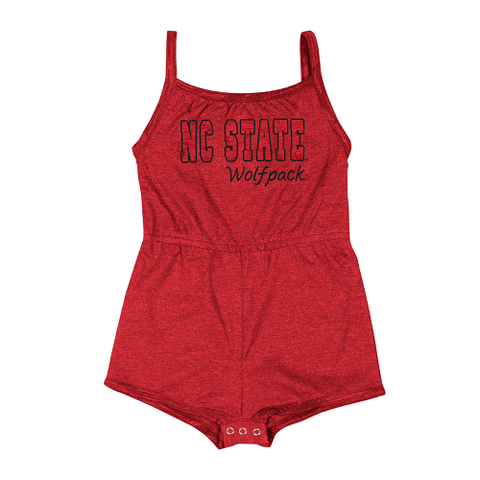 NC State Wolfpack Colosseum Heathered Red Infant Romper