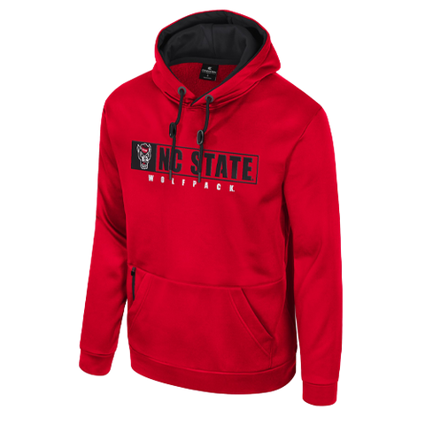 NC State Wolfpack Red Performance Hooded Sweatshirt