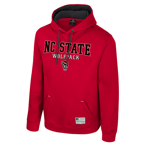NC State Wolfpack Red Embroidered Hooded Sweatshirt