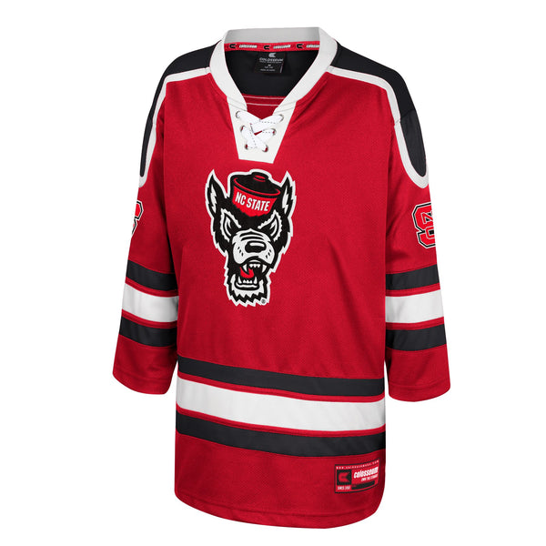 NC State Wolfpack Colosseum Red Wolfhead Hockey Jersey