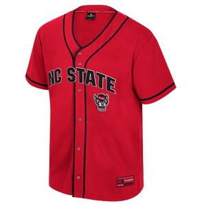 NC State Wolfpack Red Button-Up Baseball Jersey